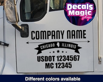 Calcomanías Número USDOT Personalizadas – Vinil de Seguridad de Alta Visibilidad de 2" para