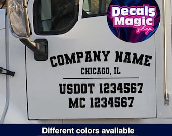 Logotipo comercial personalizado y calcomanía USDOT: Kit completo de marca comercial