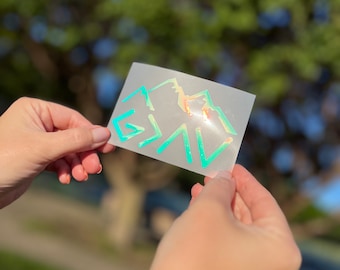 Calcomanía holográfica "Dios es mayor": calcomanía cristiana para auto, laptop y vaso