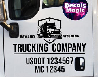 Calcomanías USDOT para Compañías de Camiones – Vinilos Cumplen FMCSA (Set de 2)