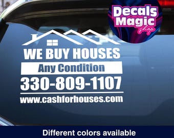 Custom Real Estate Agent Car Decal - Personalized Realtor Marketing Vehicle Sticker for Property Sales