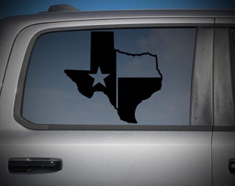 Texas State Flag Map Decal Ram 1500 Rear Window – Lone Star Pride Vinyl Sticker
