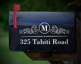 Personalized Mailbox Decal, Custom Vinyl Street Number, House Address Sticker, Curb Appeal Style 2