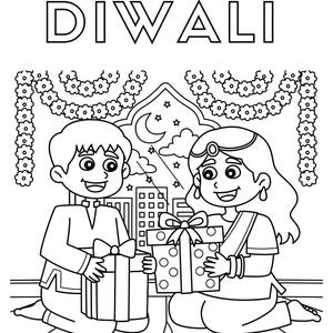 Diwali Coloring Book for Toddlers: Easy & Fun Festival of Lights Activity for Kids Ages 2-4