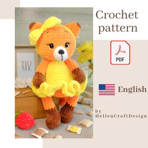 Crochet Fox pattern PDF, Amigurumi forest  animal crochet - English PDF download