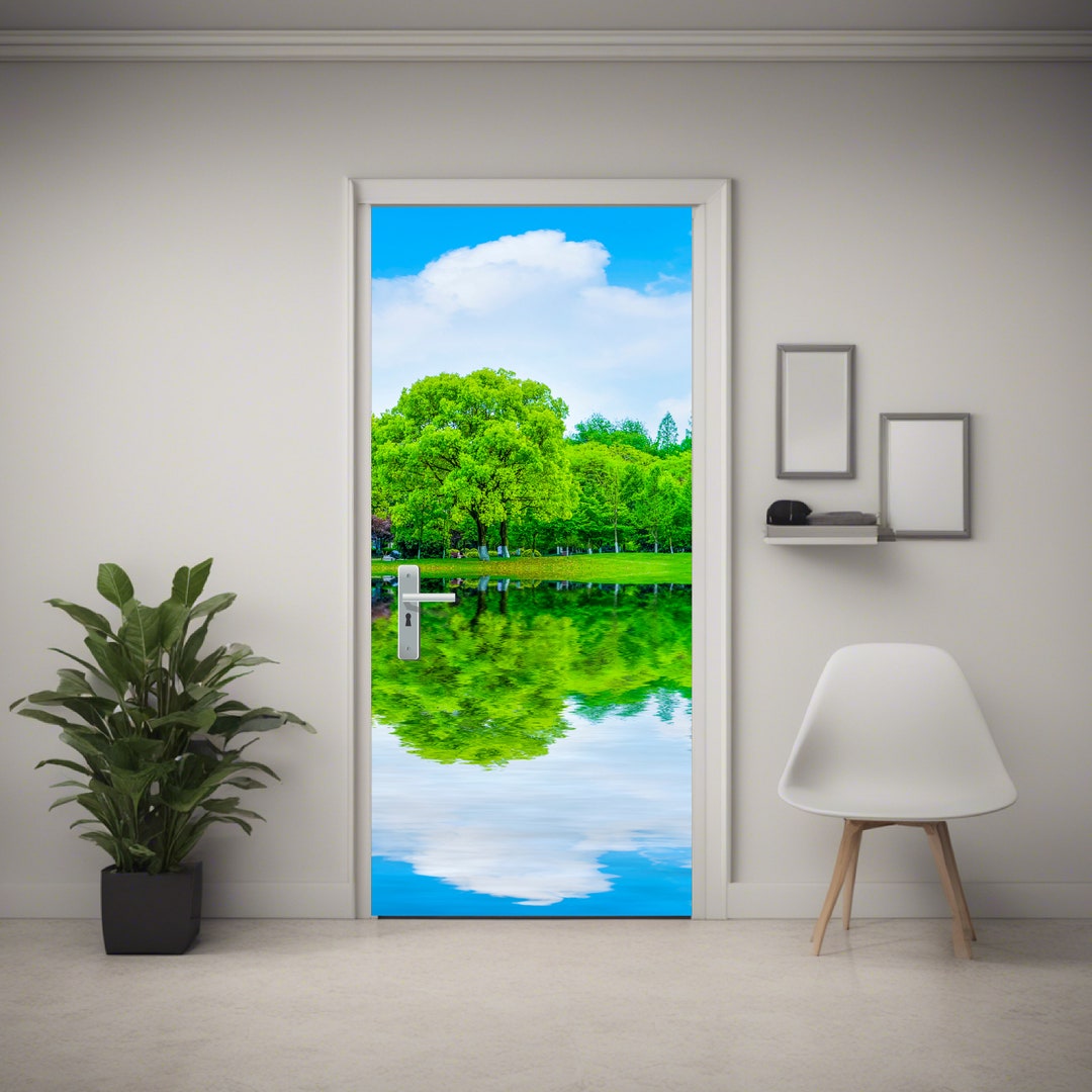 Forest Landscape Sea, Hospital Door Wrapping, Personalized Graphics ...