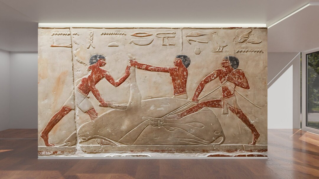 Ancient Egyptian Inscriptions, Sacrifice Ritual Wall Relief in Egypt, A ...