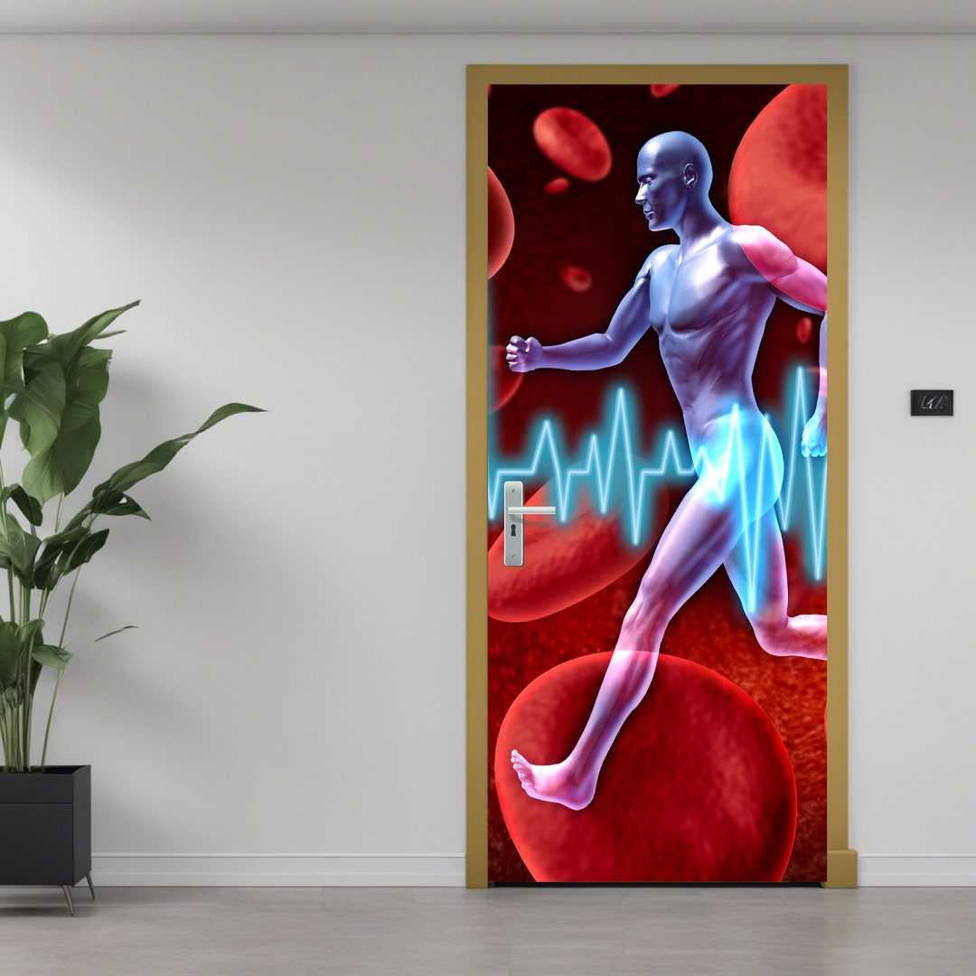 Health Science Decor Hospital Door Murals, Health Human Body, Sticker for the Health Clinic ...
