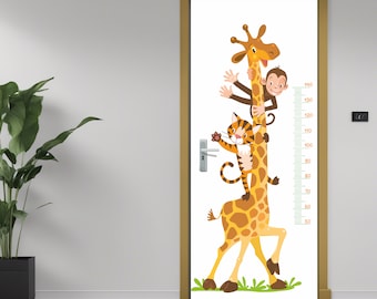 Size Ruler Animal Figure, Covering Kindergarten Door, Spaceship Mural, Custom Furniture Mural, Sticker Design, Vinyl Decals, Mural Coverings