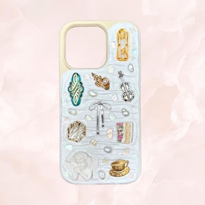 Mosaic Memor inspired Phone Case, Victorian Daydream Phone Case, Charms phone case, Decoden, Memory Phone Case, Victorian Phone Case