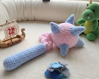 Fluffy Flail Crochet Pattern, No-Sew Pattern, Crochet Fantasy Fluffy Flail, Handmade Cosplay Costume, Amigurumi Toy, Diy Plushie