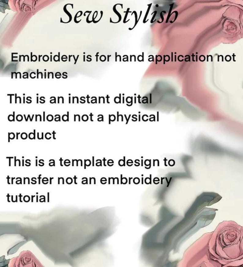 K&ouml;nnte beinhalten: Ein digitales Designbild mit dem Text "Sew Stylish". Das Bild besagt, dass die Stickerei f&uuml;r die Handanwendung und nicht f&uuml;r Maschinen bestimmt ist und ein digitaler Download und kein physisches Produkt ist. Es ist ein Vorlagendesign zum &Uuml;bertragen, kein Tutorial.