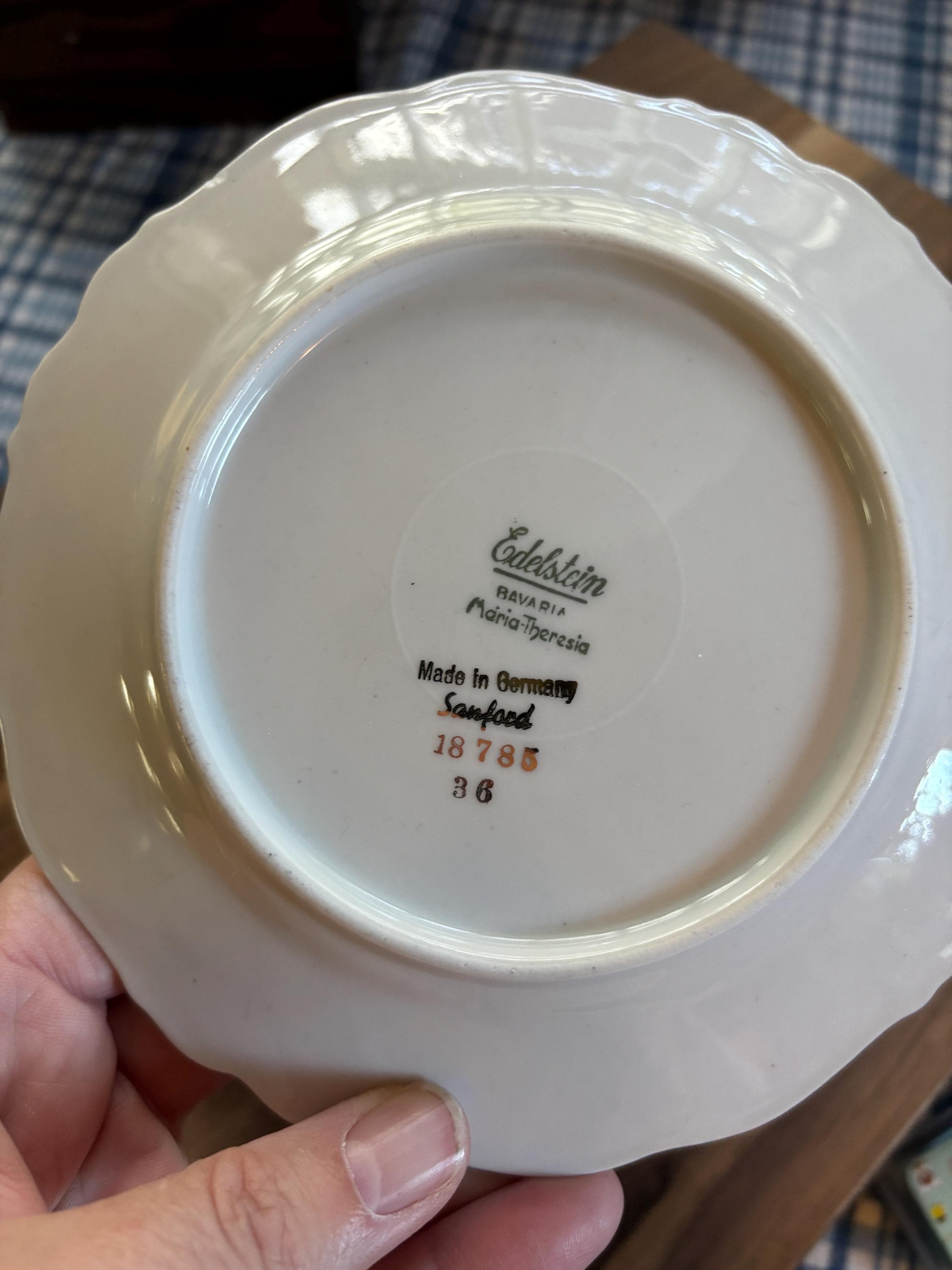Edelstein Bavaria China Plates: Maria-theresia Sanford Poppy Motif