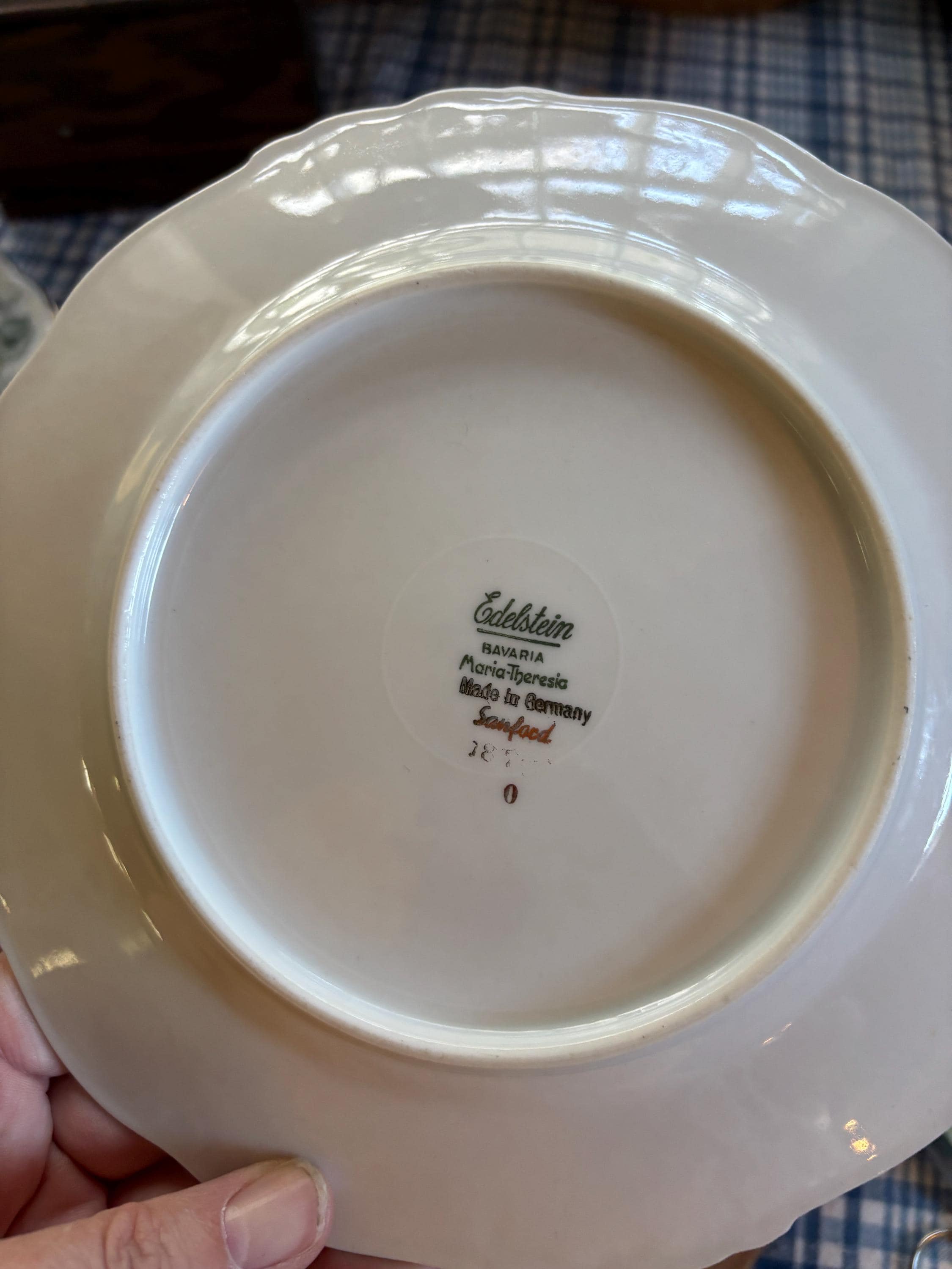 Edelstein Bavaria China Plates: Maria-theresia Sanford Poppy Motif