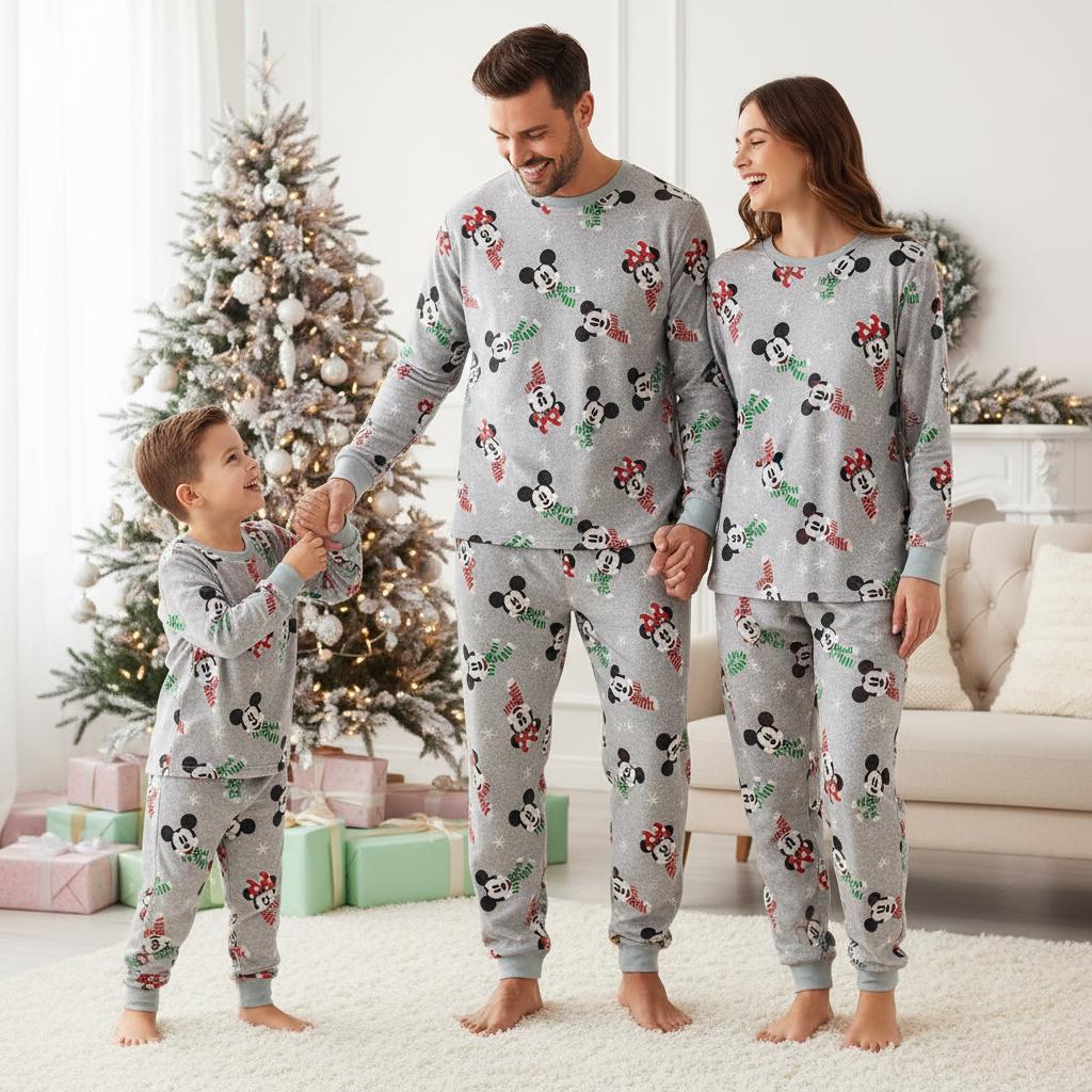 Discover Mickey Mouse Family Pajamas Set, Disney Long Pajamas, Kids and Adults Matching Sleepwear for Christmas