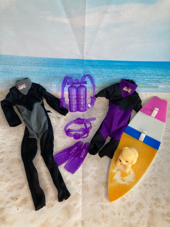 Barbie and Ken Sized Surf dive Set Etsy
