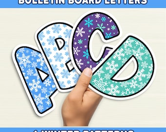 Winter Snowflake Bulletin Board Letters - Classroom Decor (Printable PDF)