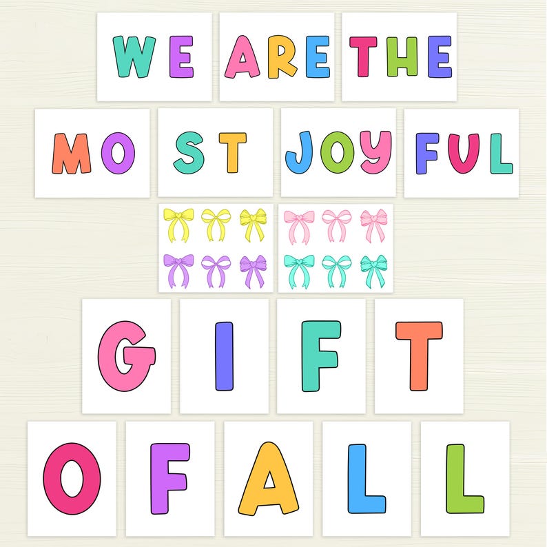 Alternative winter color variations for the 'Gift of All' bulletin board kit.