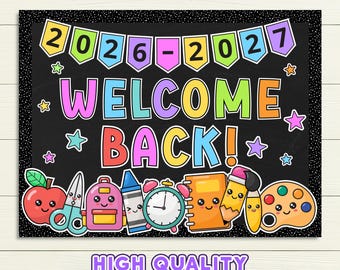 Willkommen zurück in der Schule Bulletin Board Kit, Kawaii Klassenzimmer Dekor.