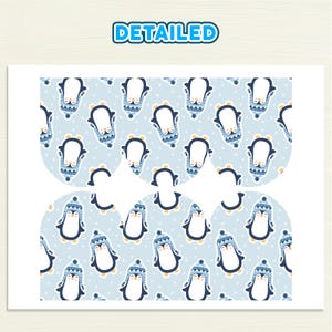 Assembly guide showing layout of winter classroom bulletin board pieces.