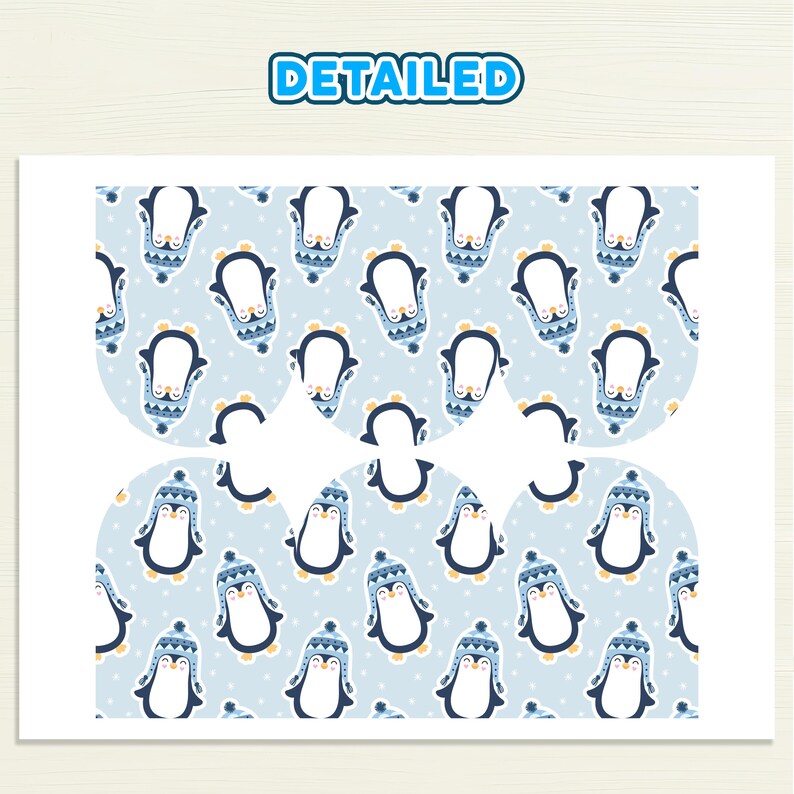 Assembly guide showing layout of winter classroom bulletin board pieces.