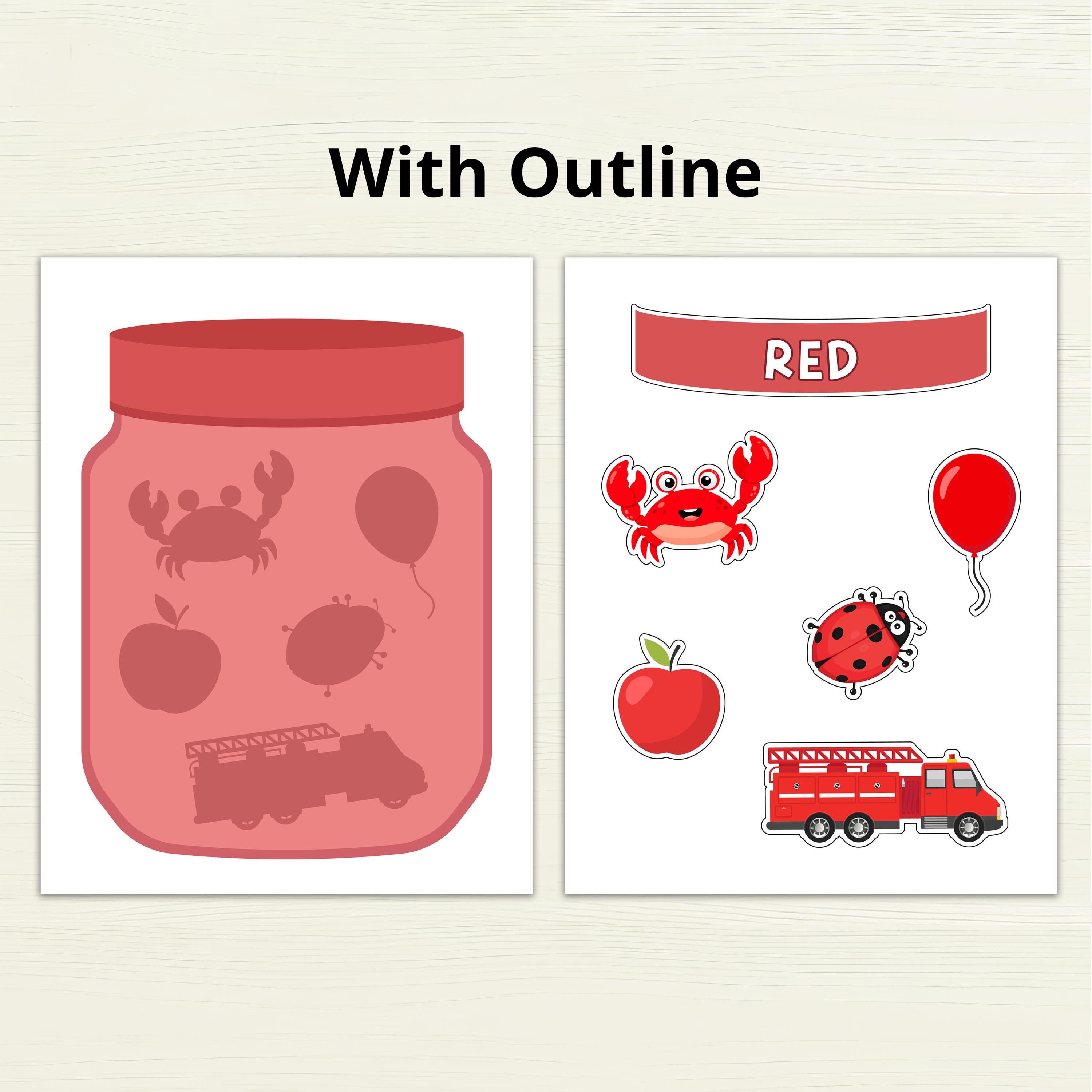 Matching Color Sorting Game | Printable Montessori Activity (JPG, PDF ...