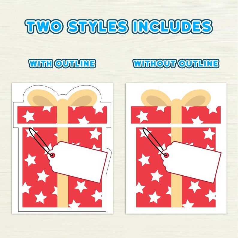 Editable gift box name tags for students in a winter classroom bulletin board set