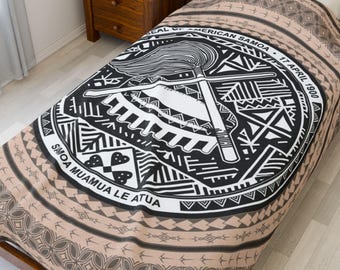 American Samoa  Plush Blanket: Island Home Decor