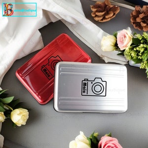 Boîte en métal personnalisée pour carte SD multi-emplacements gravée, porte-cartes, boîte pour carte SD, porte-cartes pour carte SD, boîte de rangement pour carte, cadeau pour photographe