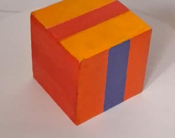 Color-Edge Study 04 - Acrylic Painted Wooden Sculpture