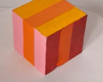 Color-Edge Study 09 - Acrylic Painted Wooden Sculpture