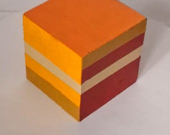 Color-Edge Study 05 - Acrylic Painted Wooden Sculpture
