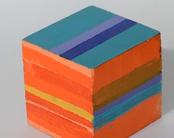 Color-Edge Study 11 - Painted Wood Art Object