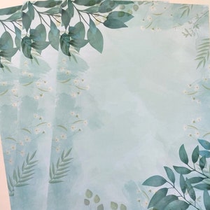 Carta da lettere Eucalyptus l DIN A4 l 20 fogli l stampata su carta di alta qualità da 90 g/m²