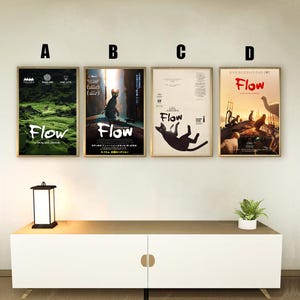 Flow (2024) décoration d'affiche, affiche de film, cadeaux de festival, décoration de bureau, personnalisation d'affiche, affiche de télévision