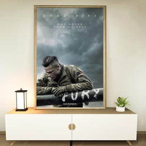 Fury Movie Poster, Home decoration, Festival gifts, Office decoration, Poster customization