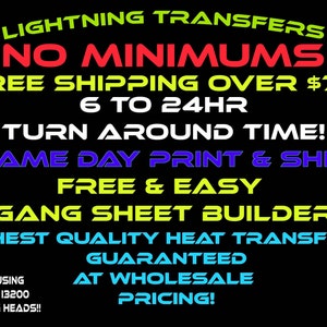 Heat transfers, DTF, Direct To Film, HTV