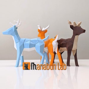 Low Poly Deer Puzzle Toy Art Magnet 3DPrint STL Cute