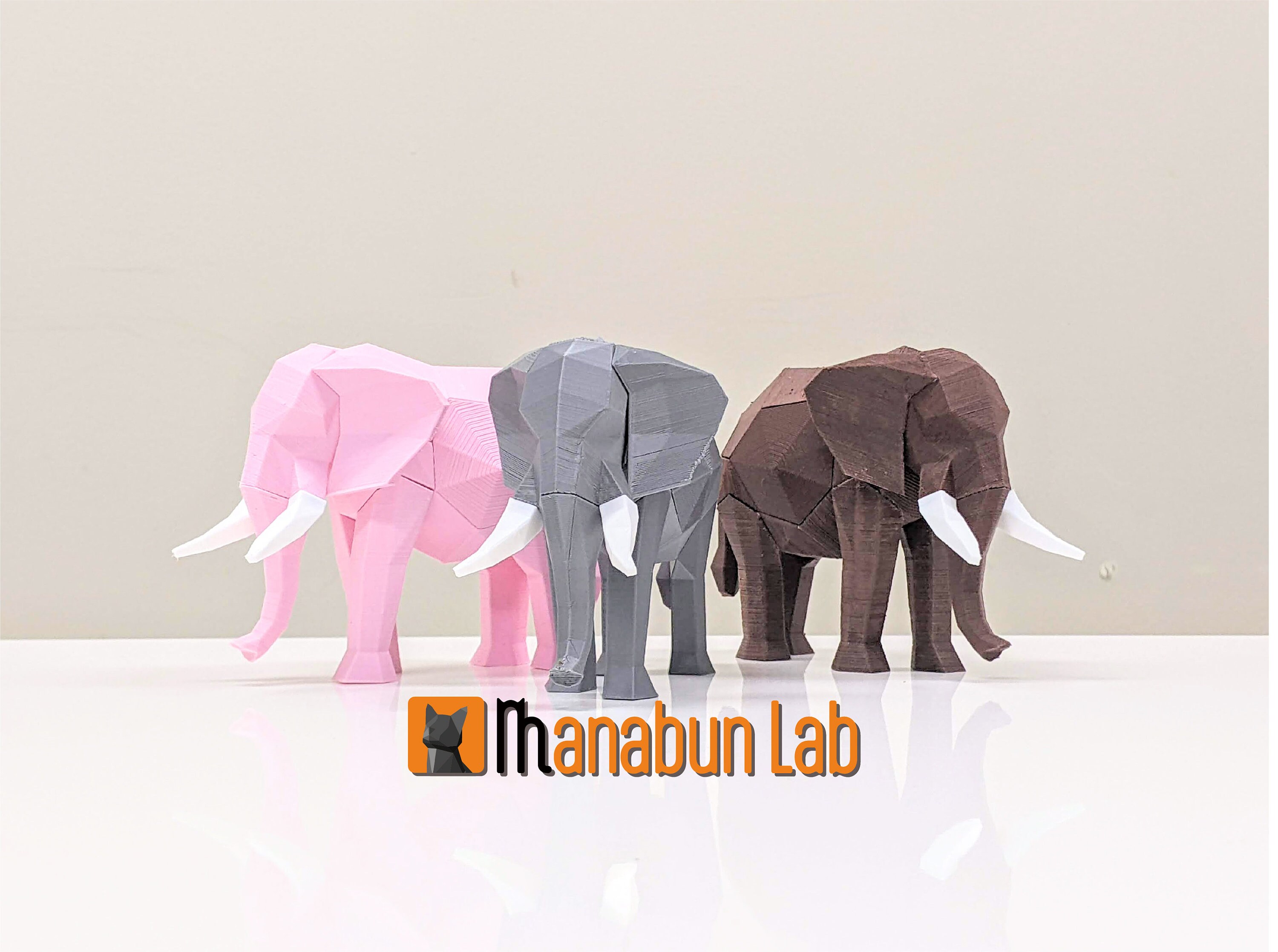 Low Poly Elephant Puzzle Toy Art Magnet 3dprint STL Cute - Etsy