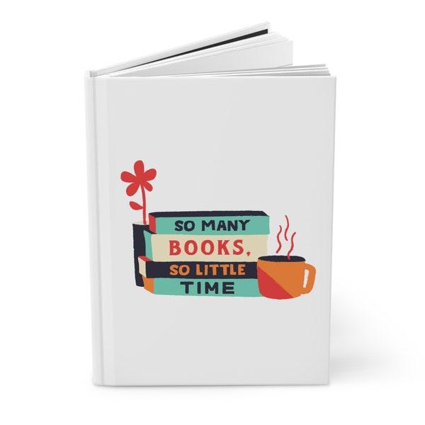 So Many Books So Little Time Hardcover Journal Matte, book journal, book tracker journal, book review journal, handbound journal,