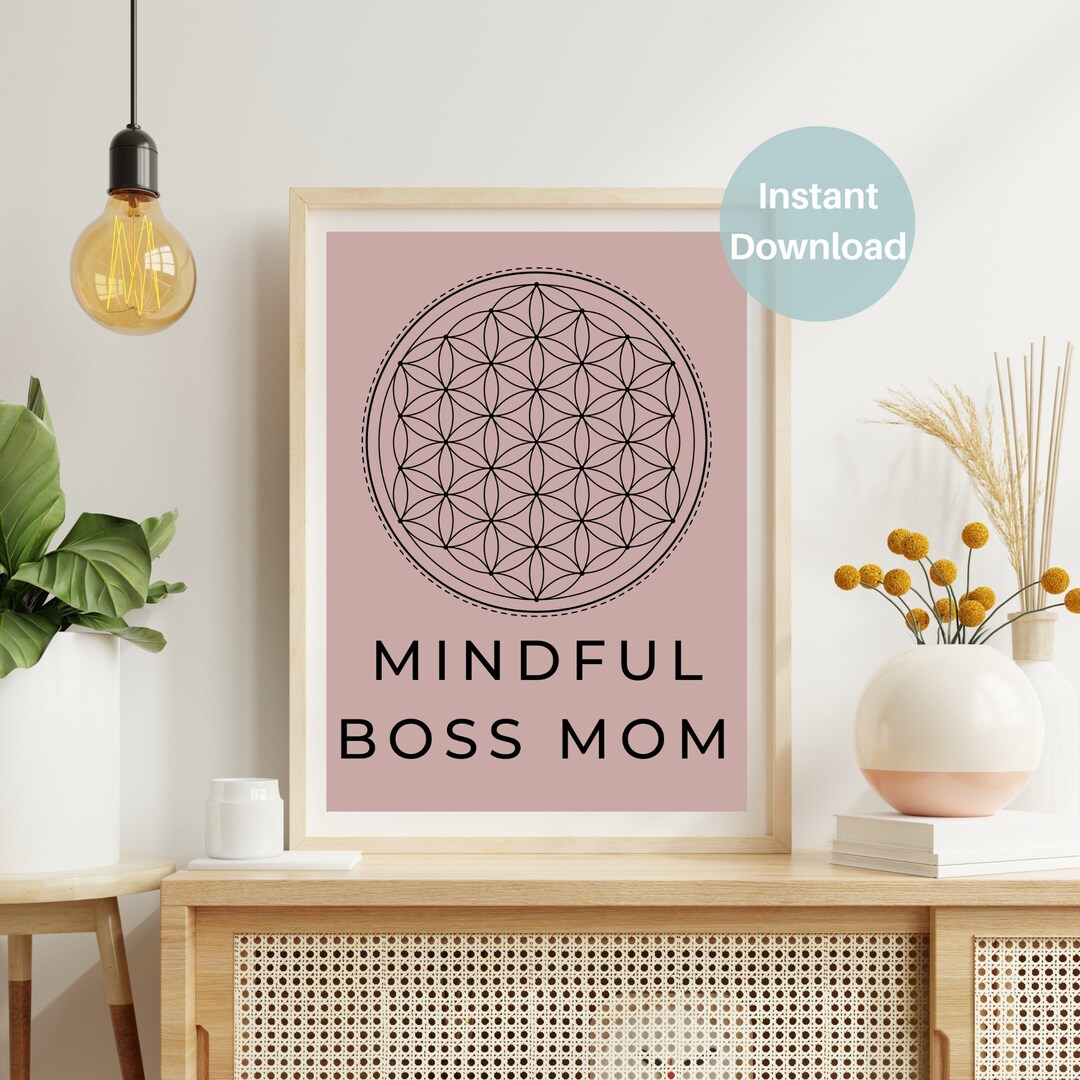 Flower of Life Printable Digital Wall Art Geometric Pattern Printable ...