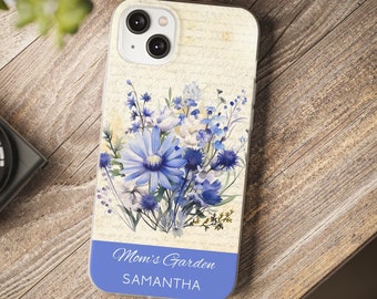 Personalized Gifts Mother's Day Birth Flower Mom's Garden Custom Phone Case Mom Floral Vintage Rustic Unique Gift Birthday Christmas Name 4