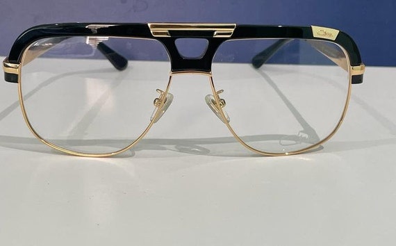 Vintage Cazal Eyeglasses Half Frame, Mod 986 Blac… - image 1