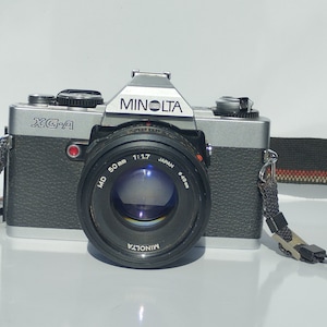 Minolta XG-A Vintage Camera SLR Camera 35 mm + Minolta MD 50mm Lens