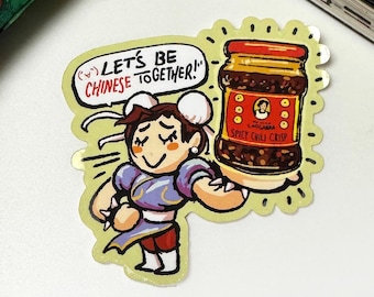 FGC Lao Gan Ma Chun Li "Let's Be Chinese Together" - Sticker