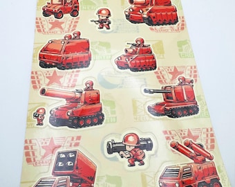 Advance Wars Orange Star Army - Sticker Sheet