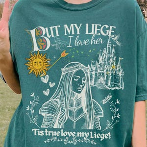 The Sapphic Knighcore Comfort Colors Shirt, The Sapphic Medieval Princess, Sapphic Lesbian Pride Tshirt, Gift for her, plus size tee 3x