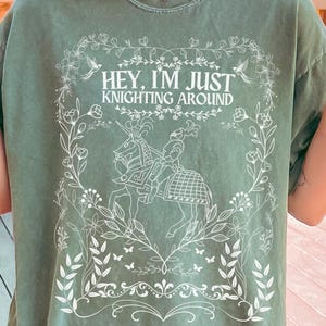 Knightcore LARP Comfort Colors shirt, Castlecore Medieval Knight Tee, Minimalistic Goth Larp shirt, Gift for her, larp tshirt