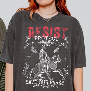 Comfort Colors Protect Our National Parks Shirt, Environmental Activism Tee, National Park Resist Bear Tee, Parks Over Profit Granola Girl