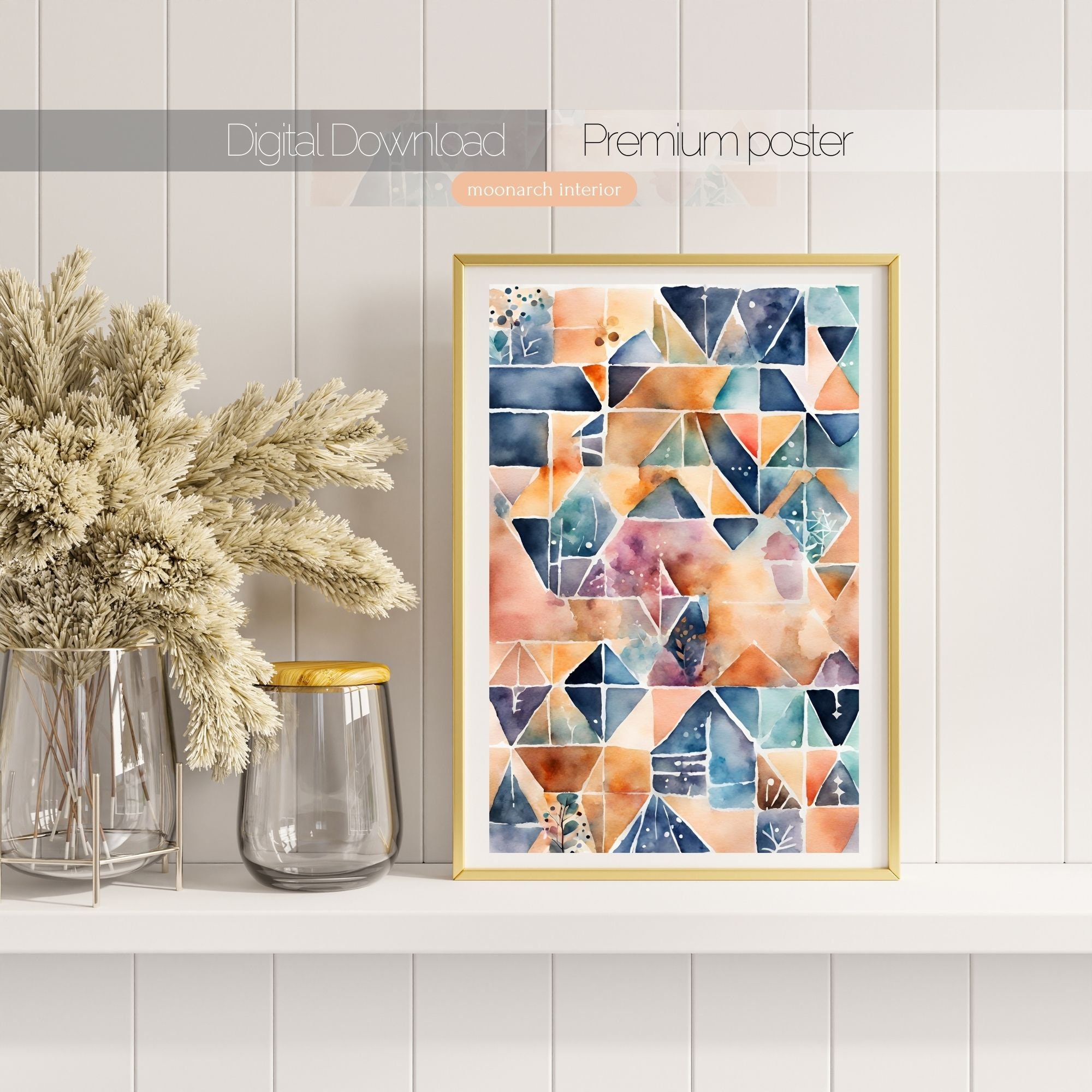 Colorful Wall Art, Watercolor Wall Art, Neutral Boho Printable Wall Art ...